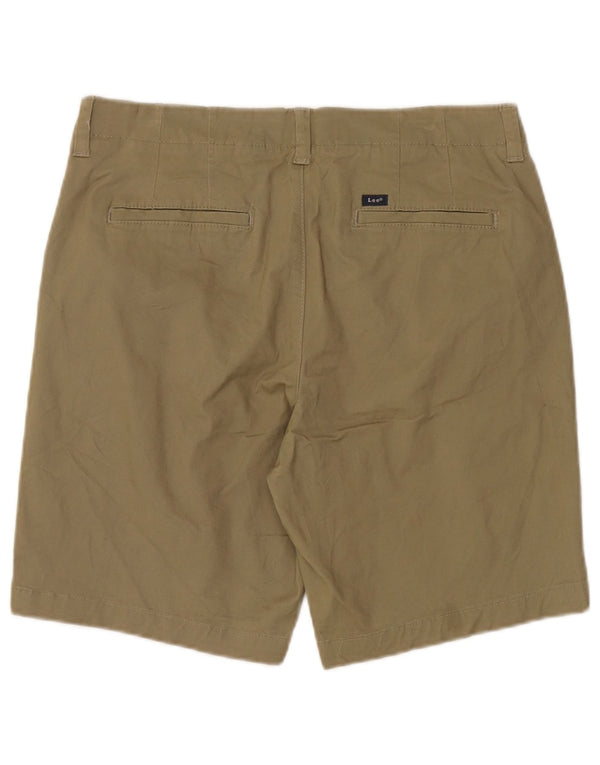 Lee Womens Mid Rise Chino Shorts EUA 12 Grande W34 Algodão Verde