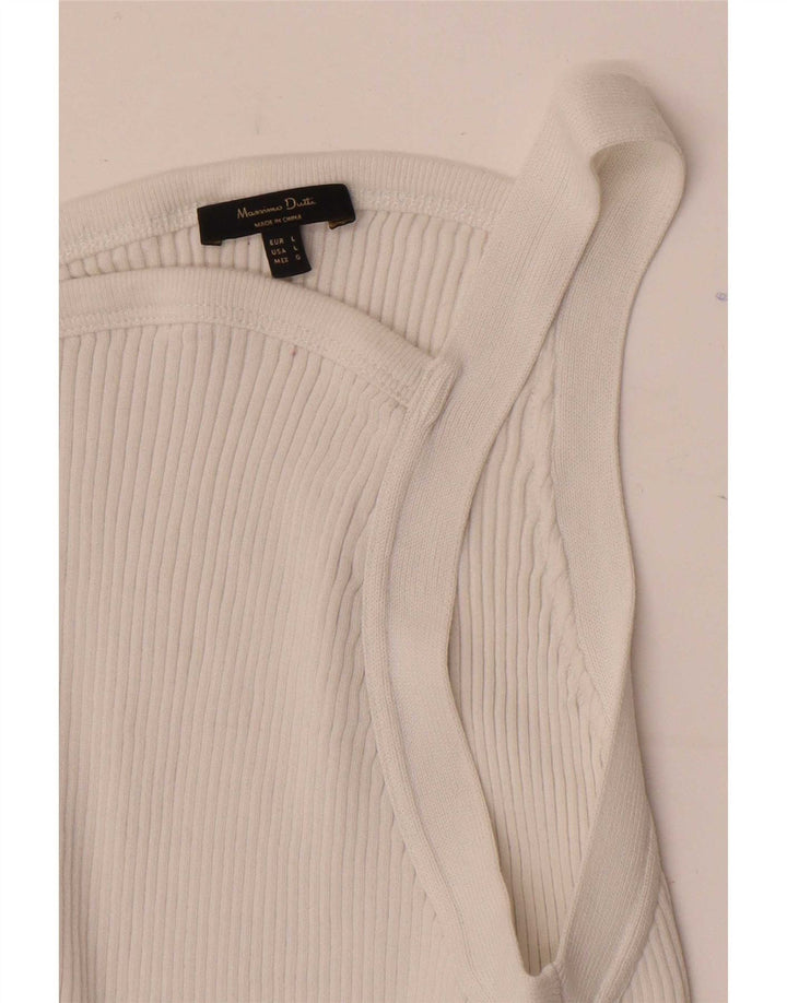 Top colete feminino Massimo Dutti UK 14 grande branco