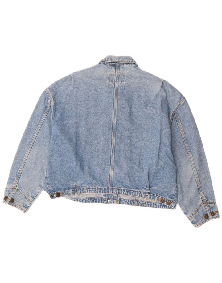 Jaqueta jeans feminina EDDIE BAUER de grandes dimensões Reino Unido 14 algodão azul médio