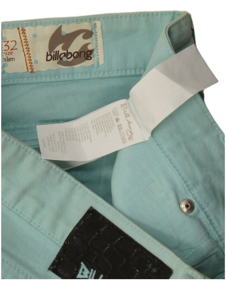 Calça feminina casual fina BILLABONG W32 L32 algodão azul