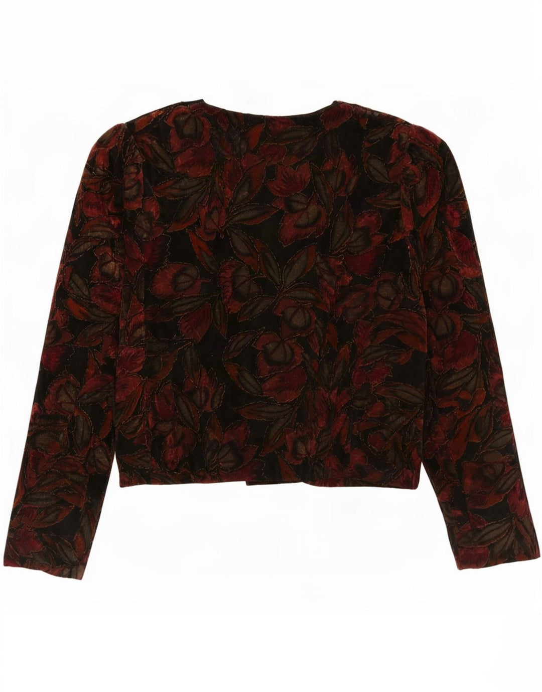 Jaqueta blazer feminina vintage de veludo IT 44 floral multicolorido médio
