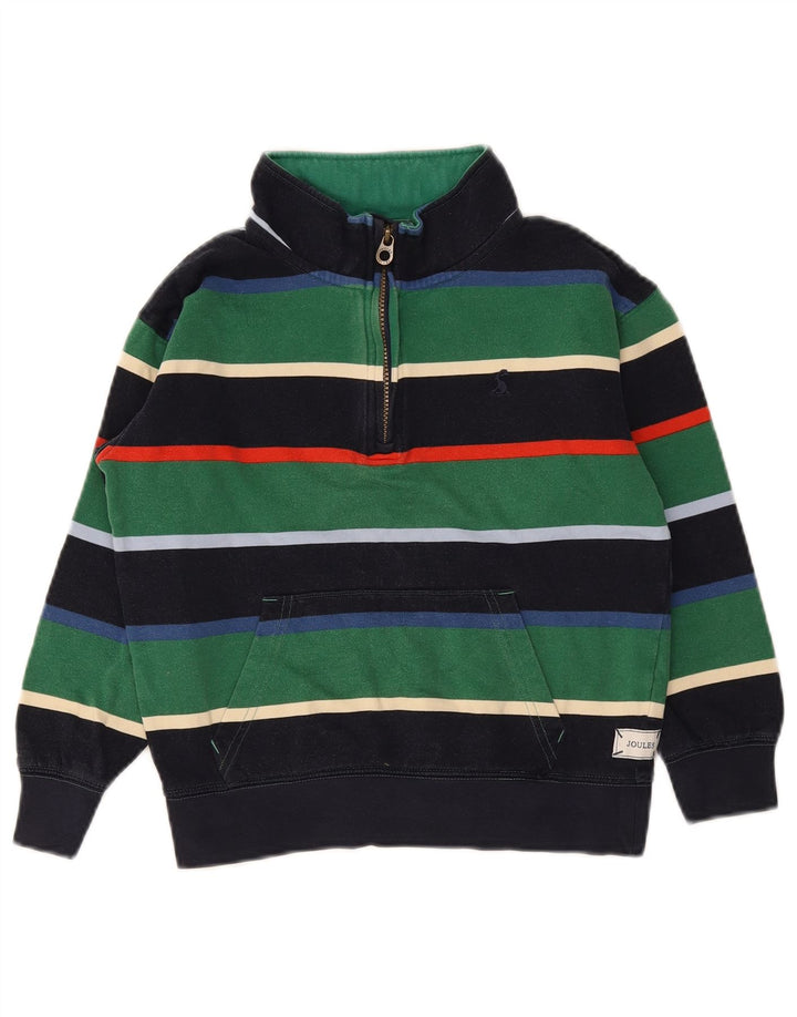 Moletom Joules Boys com zíper e gola 9-10 anos listrado multicolorido