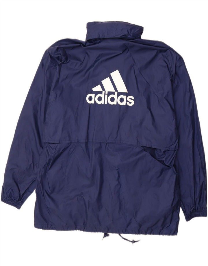 ADIDAS Mens Graphic Rain Jacket UK 40/42 Médio Azul Marinho Poliamida
