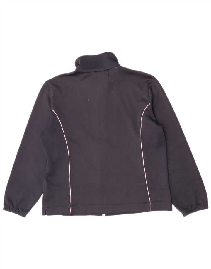Lotto Womens Tracksuit Top Jacket UK 12 Médio Azul Marinho