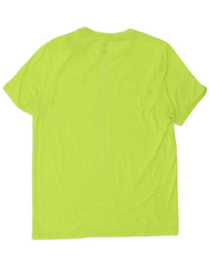 Camiseta masculina Under Armour com ajuste grande amarelo manchado
