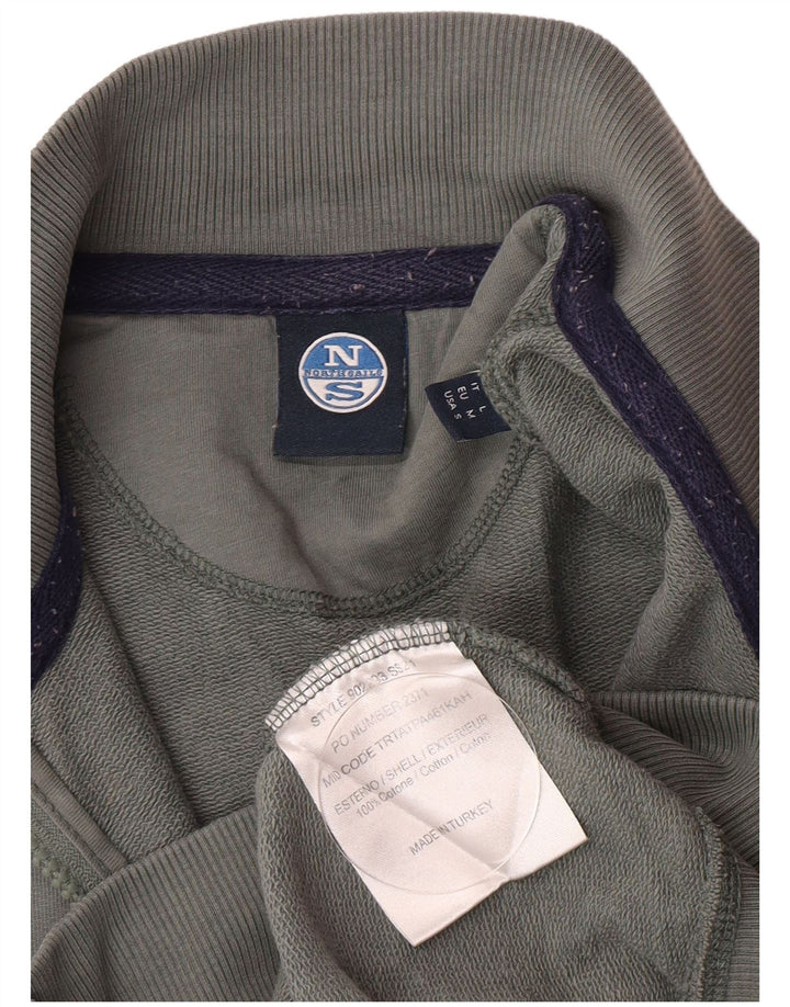 Jaqueta masculina de agasalho gráfico North Sails algodão verde médio
