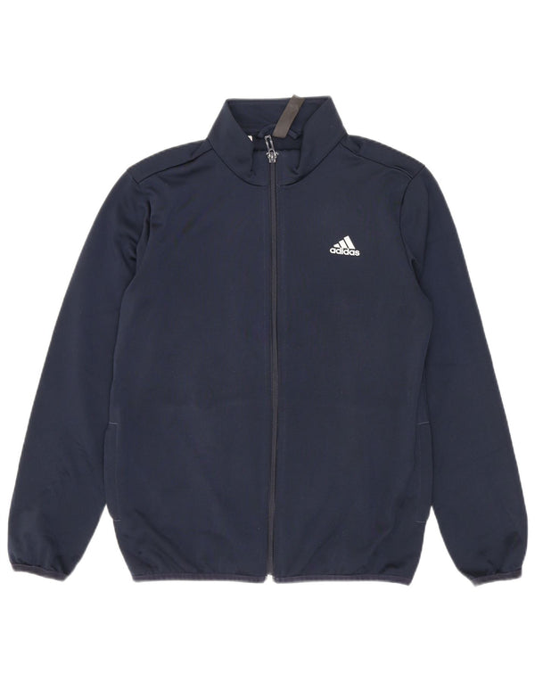 Adidas Meninos Primegreen Graphic Tracksuit Top Jaqueta 9-10 Anos Azul Marinho