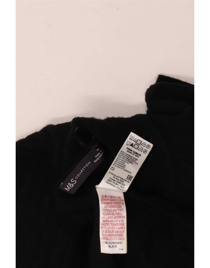 Suéter feminino Marks & Spencer com gola tartaruga Reino Unido 14 médio preto