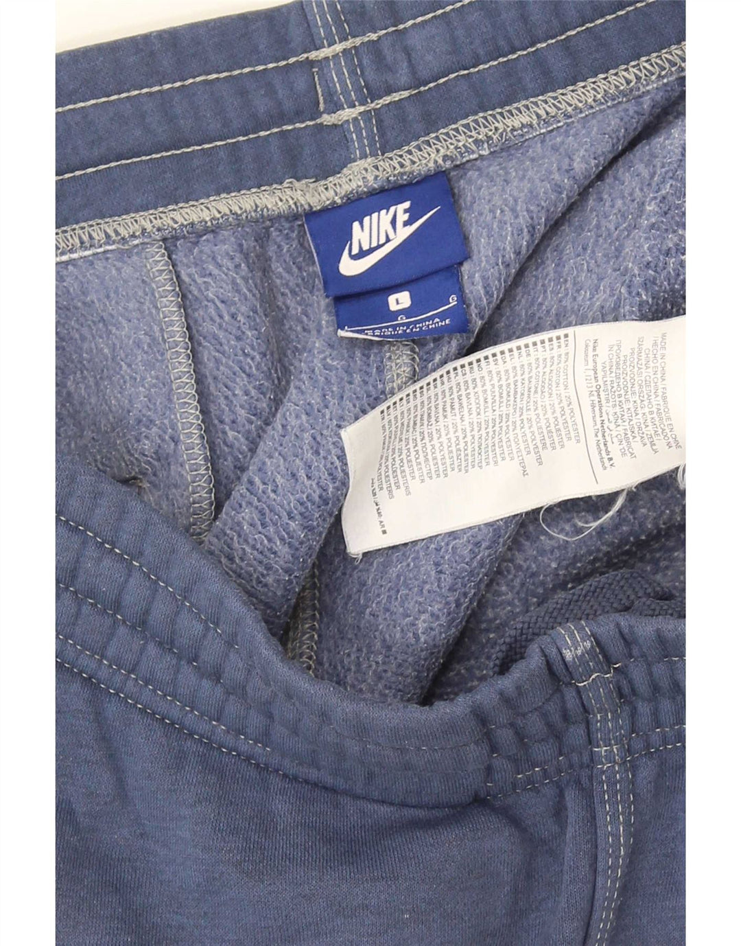 Calça de treino masculina Nike joggers grande algodão azul marinho