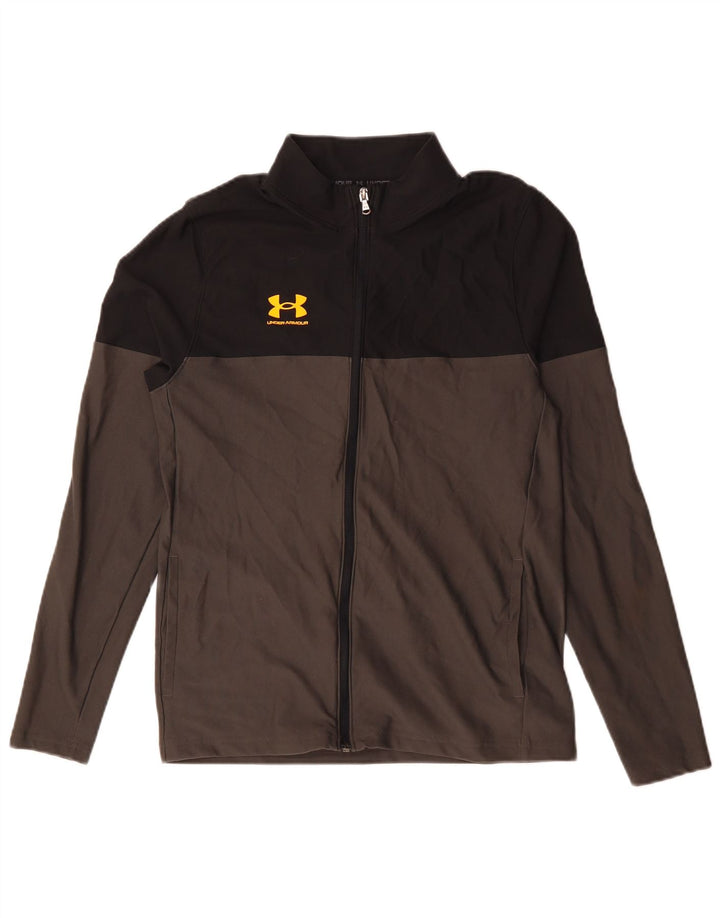 Under Armour Mens Treino Top Jacket Grande Poliéster Colorblock Preto