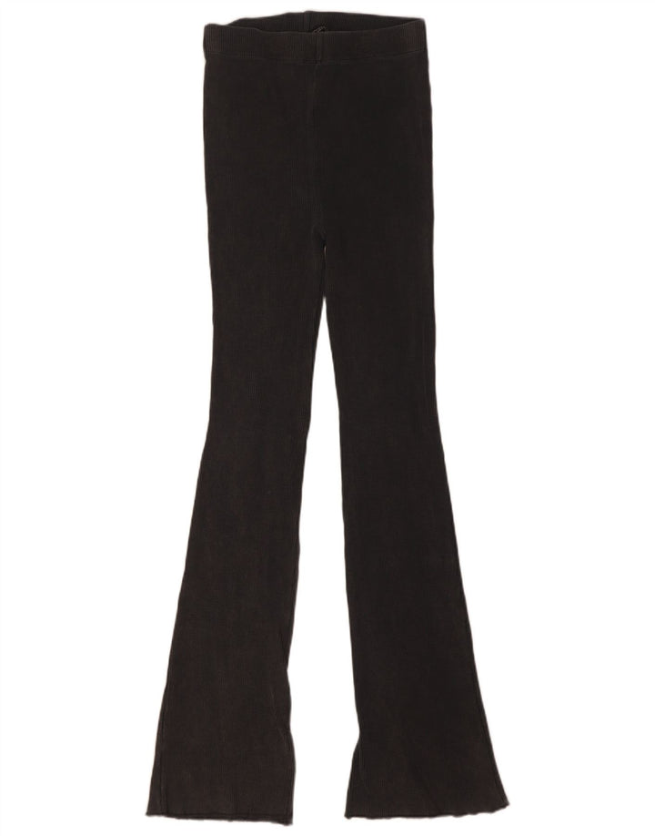Zara Womens Flare Leggings UK 8 Pequeno Algodão Cinza
