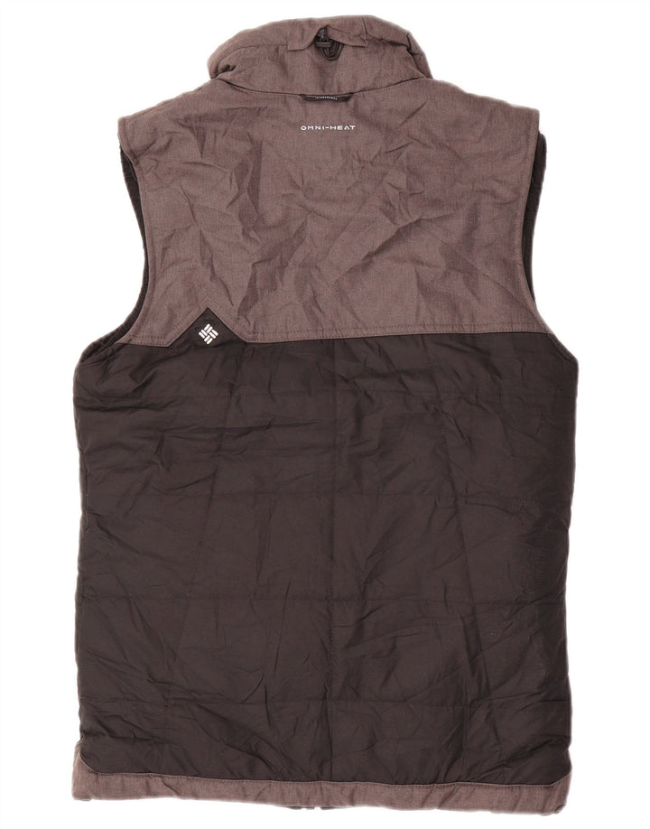 COLUMBIA Colete feminino Omni-Shield acolchoado UK 10 pequeno bloco colorido preto