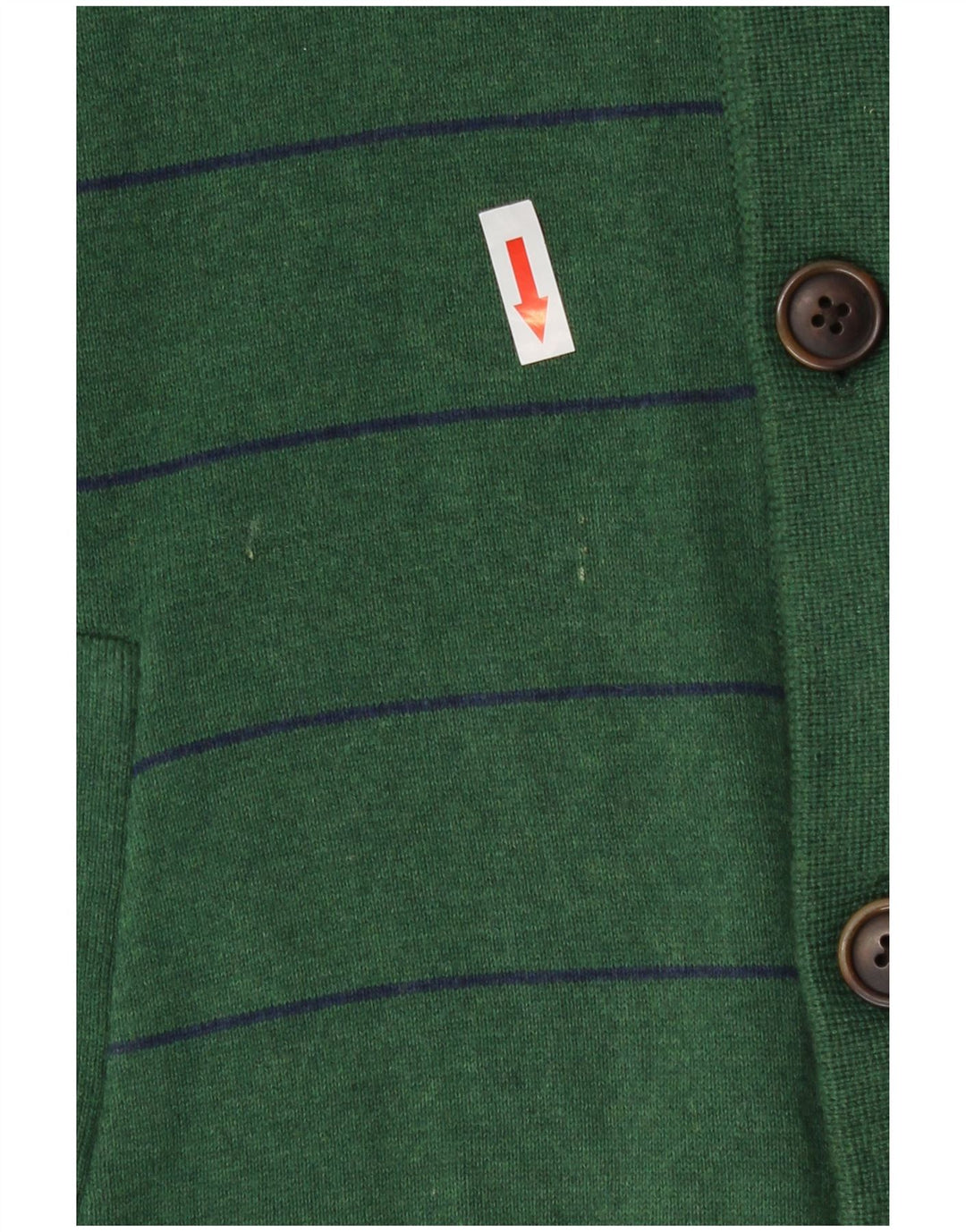 Suéter cardigã masculino Tommy Hilfiger algodão listrado verde médio