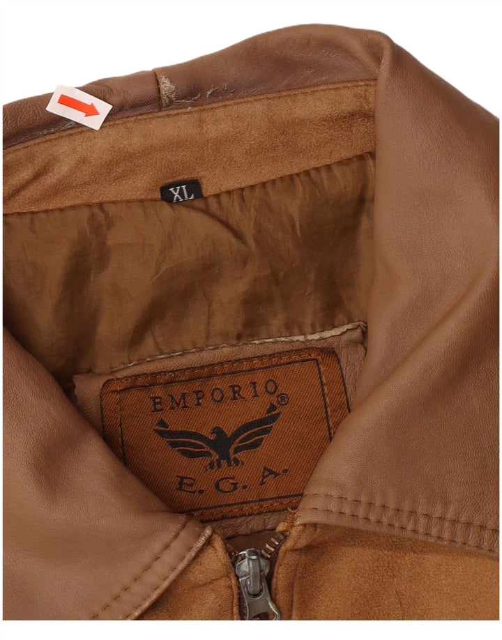 Jaqueta bomber masculina EMPORIO E.G.A de camurça Reino Unido 42 XL bege