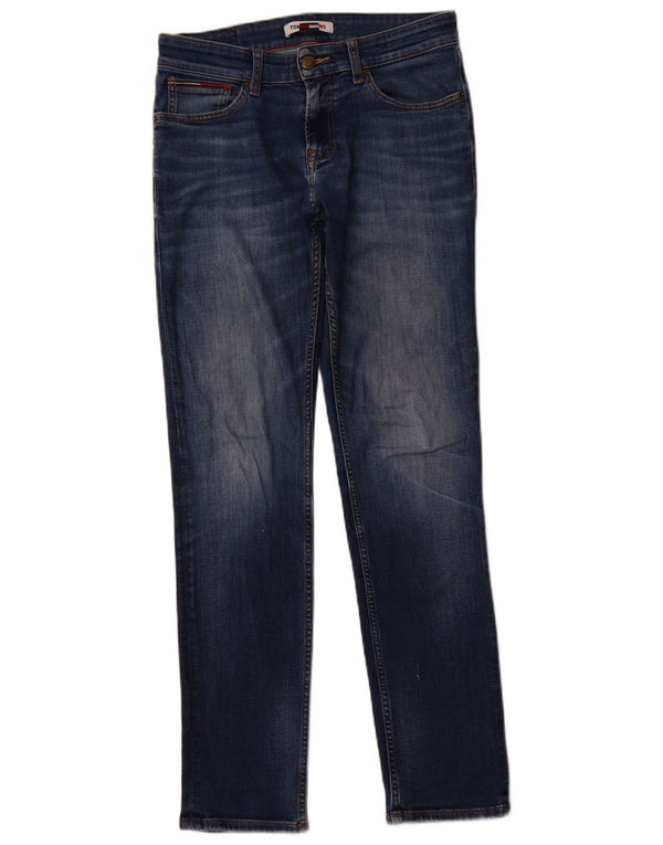 TOMMY HILFIGER Masculino Slim Jeans W30 L32 Azul Algodão