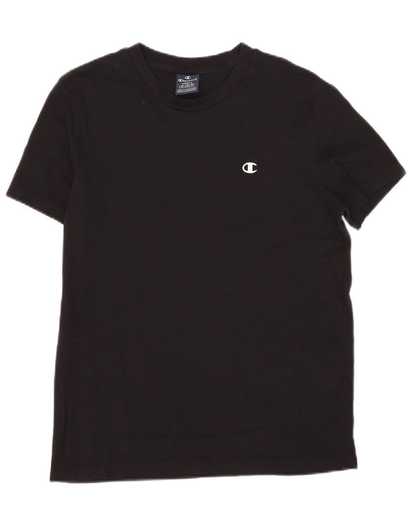 Camiseta masculina Champion pequena de algodão preto