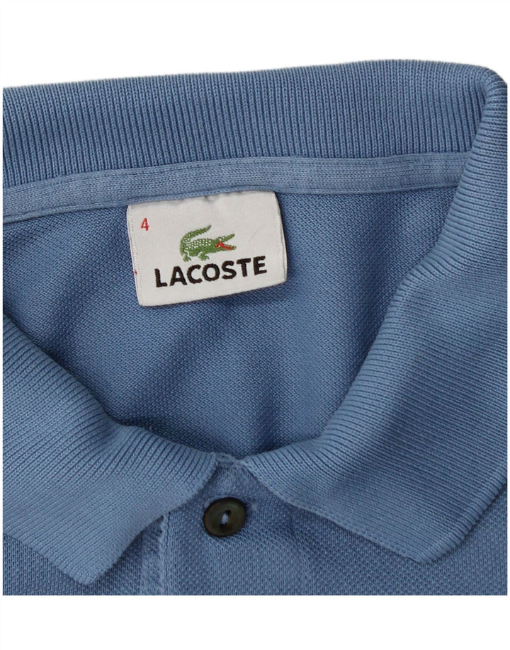 Camisa polo masculina Lacoste tamanho 4 azul médio