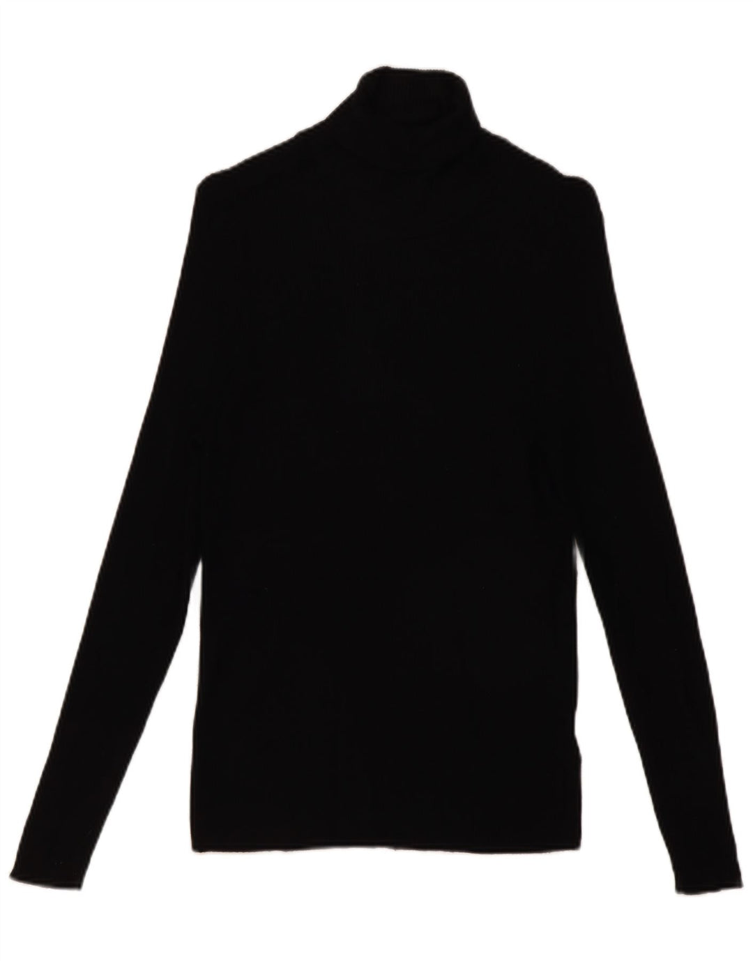 Top feminino Marks & Spencer manga comprida UK 16 grande viscose preta