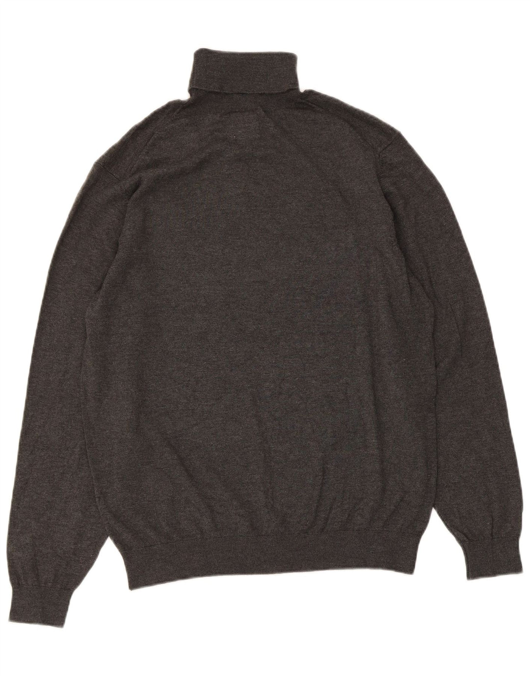 Suéter masculino Zara com gola redonda e viscose manchada cinza grande