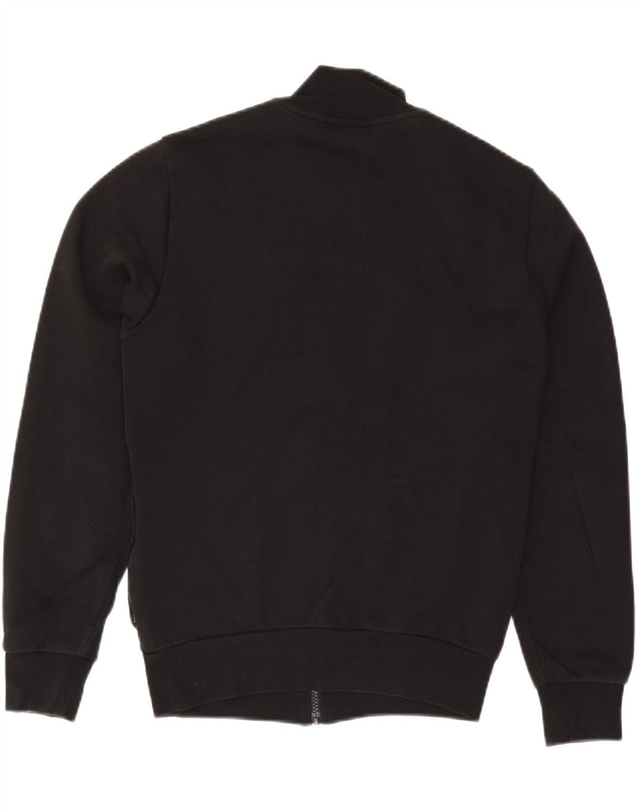 LACOSTE Mens Regular Fit Tracksuit Top Jacket Size 3 Small Black Cotton