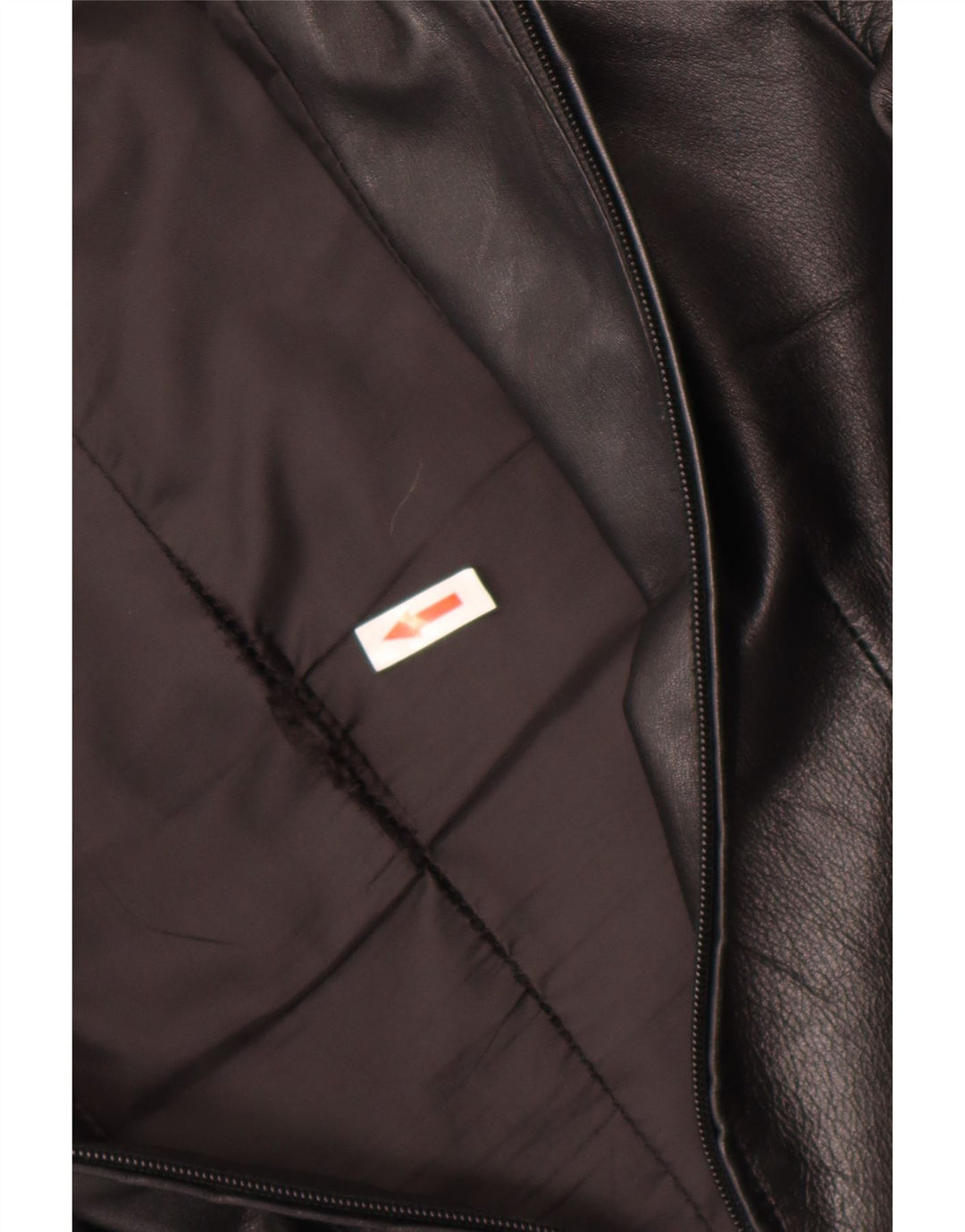 Jaqueta de couro feminina vintage Reino Unido 8 couro preto pequeno