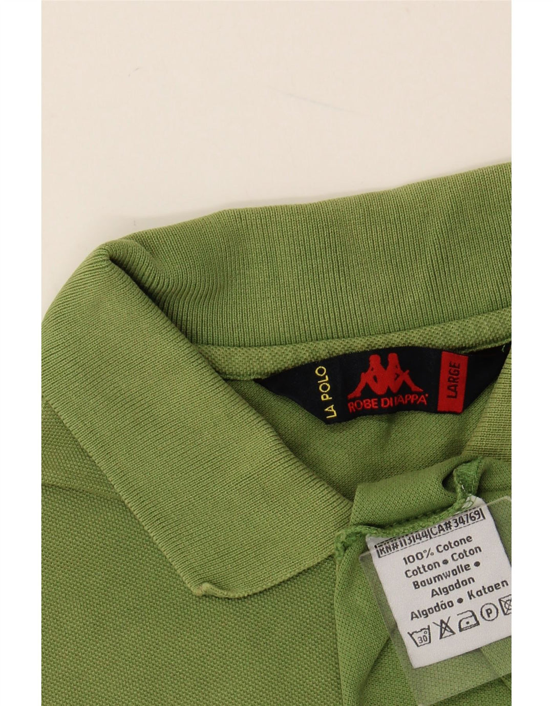 Camisa polo masculina KAPPA grande algodão verde