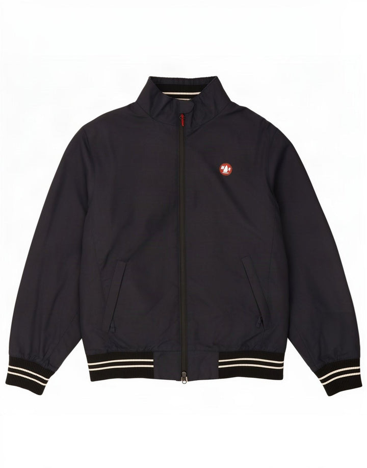 Jaqueta bomber masculina Murphy & Nye Reino Unido 38 poliéster azul marinho médio