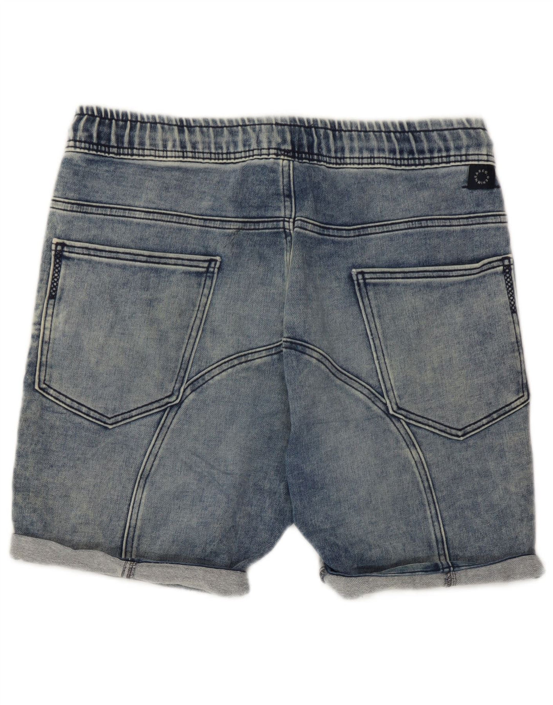 Zara Shorts jeans masculino grande W32 azul algodão