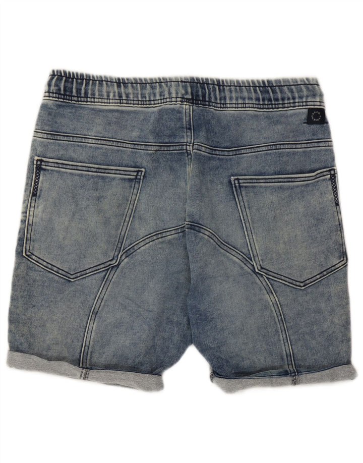 Zara Shorts jeans masculino grande W32 azul algodão