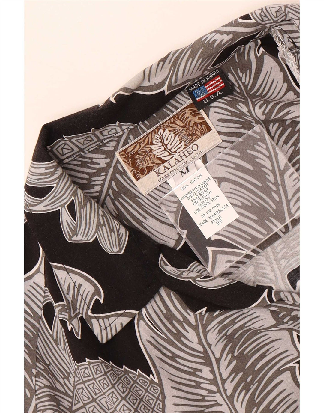 Camisa masculina havaiana de manga curta Kalaheo, rayon floral multicolorido médio