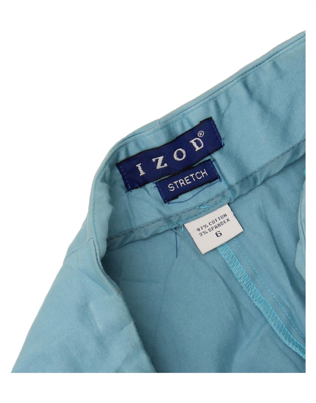 IZOD Womens Straight Cropped Trousers US 6 Medium W28 L23 Blue Cotton Vintage Izod and Second-Hand Izod from Messina Hembry 