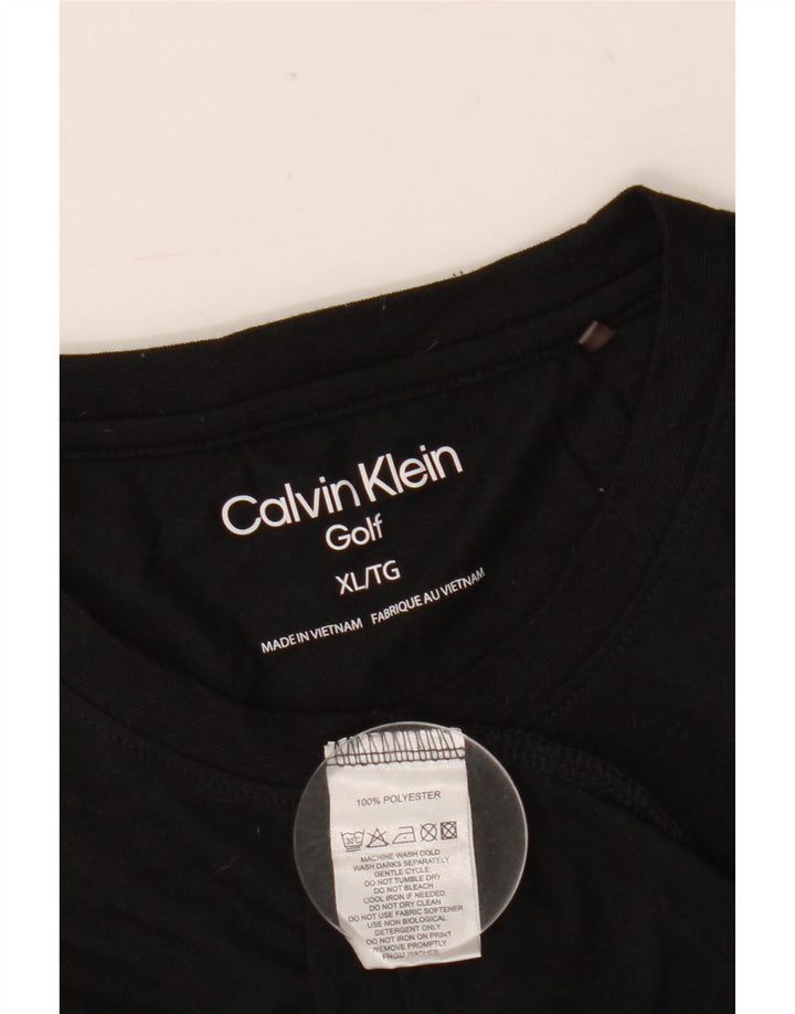 Calvin Klein Mens T-Shirt Top XL Black Polyester