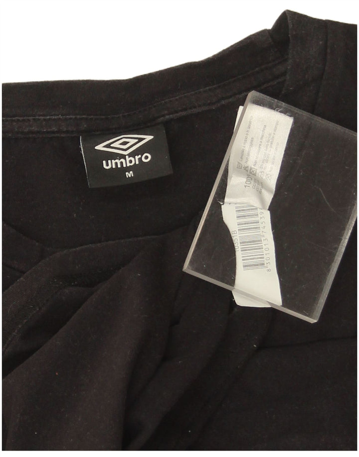 Camiseta masculina gráfica Umbro Top médio algodão preto