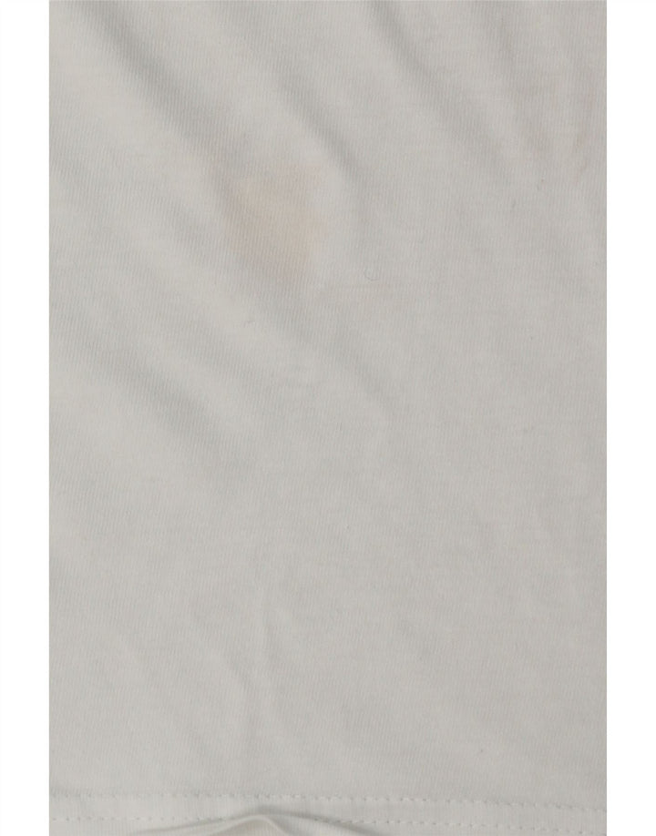 ADIDAS Mens T-Shirt Top Grande Algodão Branco