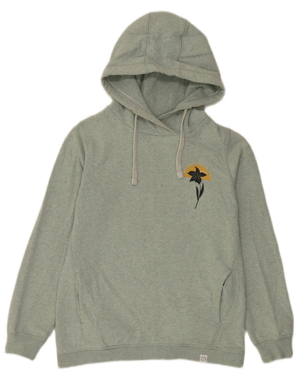 Fat Face feminino gráfico oversized moletom com capuz Reino Unido 10 pequeno verde floral