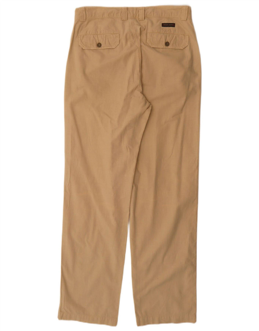 THINK PINK Calça Chino Masculina Reta IT 48 Médio W32 L33 Algodão Bege