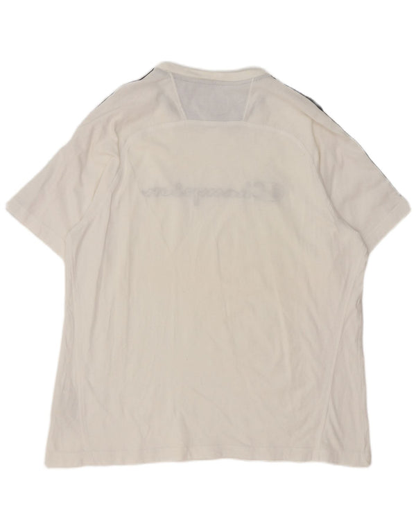 Camiseta gráfica masculina Champion XL branco colorblock algodão