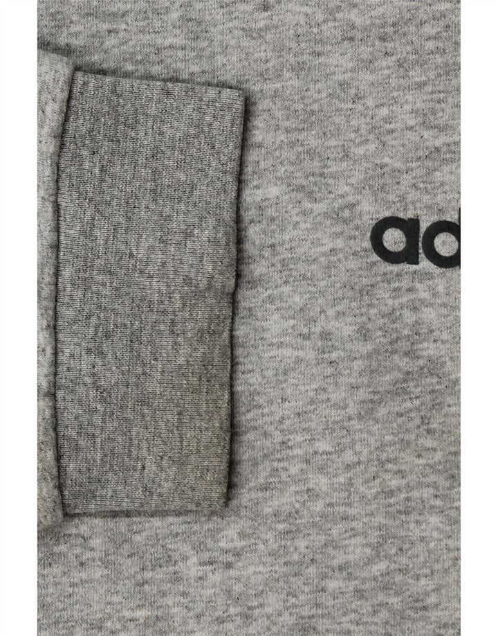ADIDAS Mens Graphic Sweatshirt Jumper Grande Algodão Cinzento