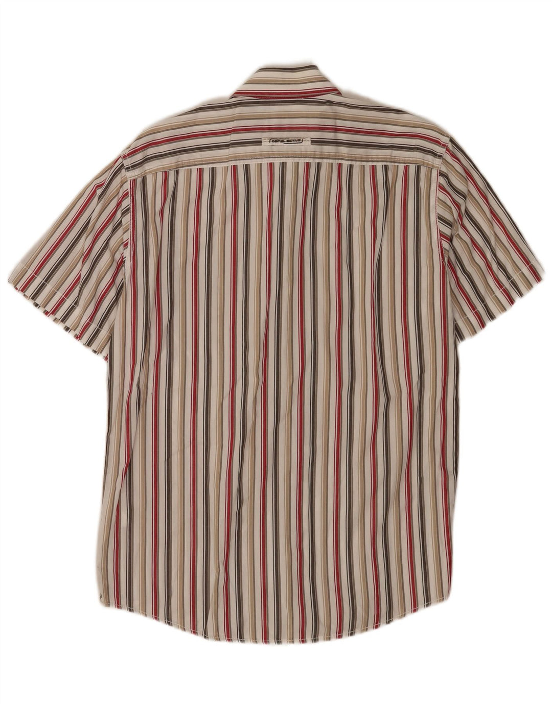 Camisa masculina de manga curta Camel Active listrada multicolorida média