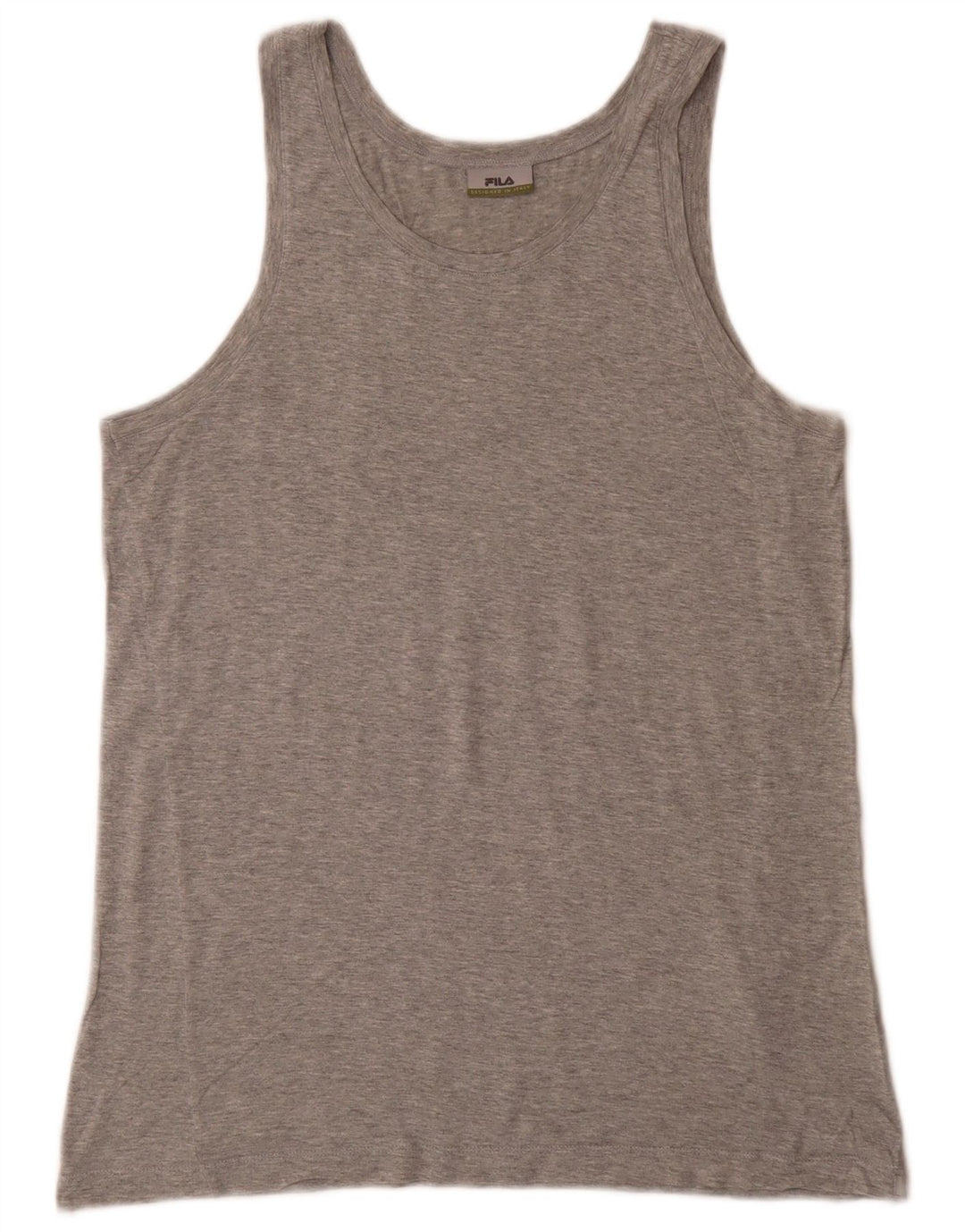 Fila Colete masculino Top cinza médio algodão manchado
