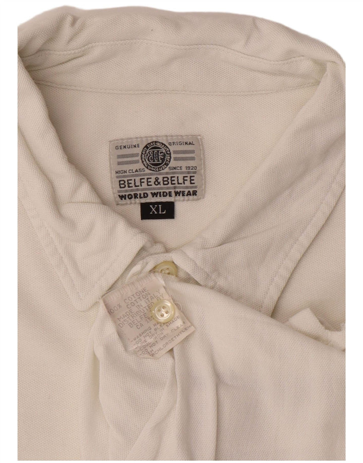 Camisa polo masculina BELFE & BELFE XL algodão branco