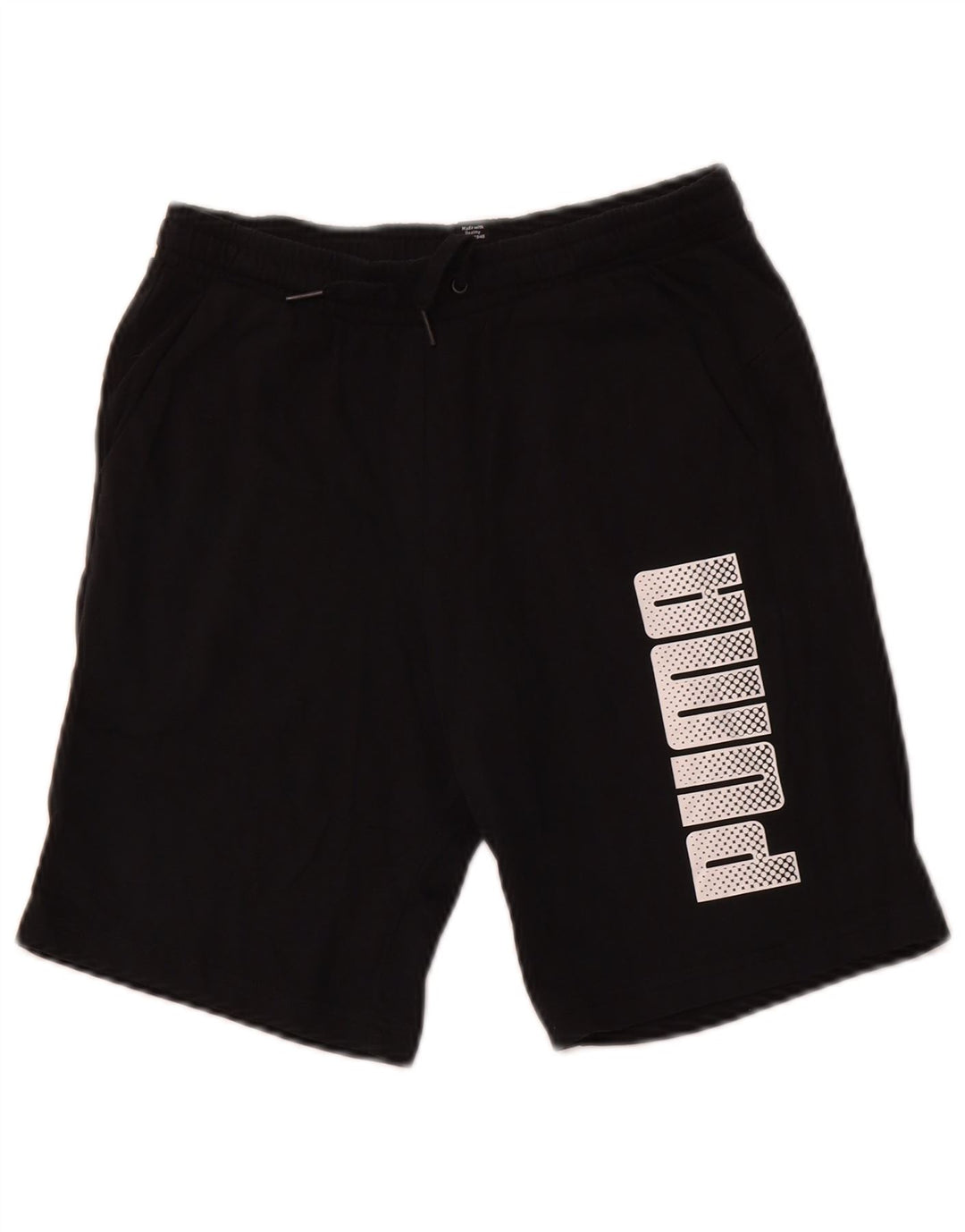 Shorts esportivos gráficos PUMA para meninos 11-12 anos pretos