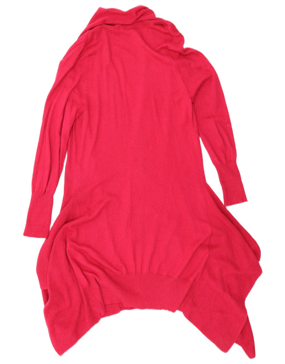 Suéter cardigã assimétrico feminino Marks & Spencer Reino Unido 12 rosa médio