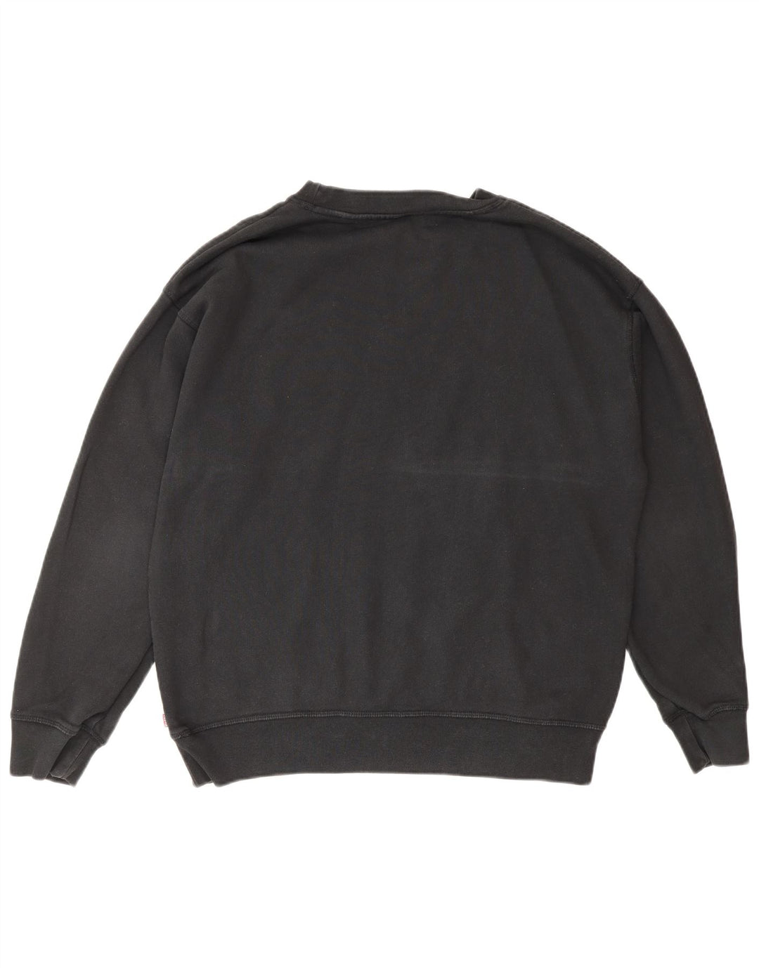 Moletom feminino Levi's com estampa oversized, Reino Unido 14, médio, preto, algodão