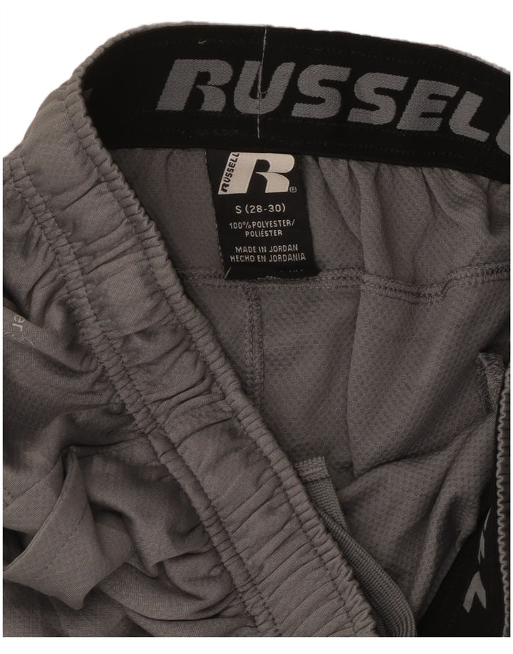 Russell Athletic Mens Sport Shorts Pequeno Poliéster Cinza Colorblock