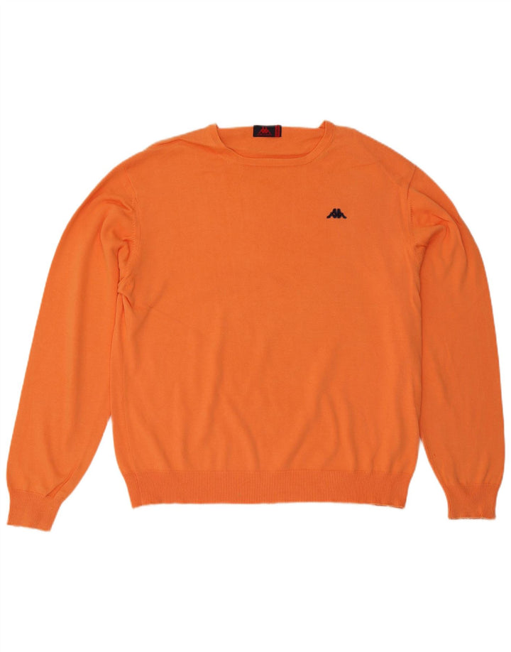 Suéter masculino Kappa com gola redonda XL laranja algodão