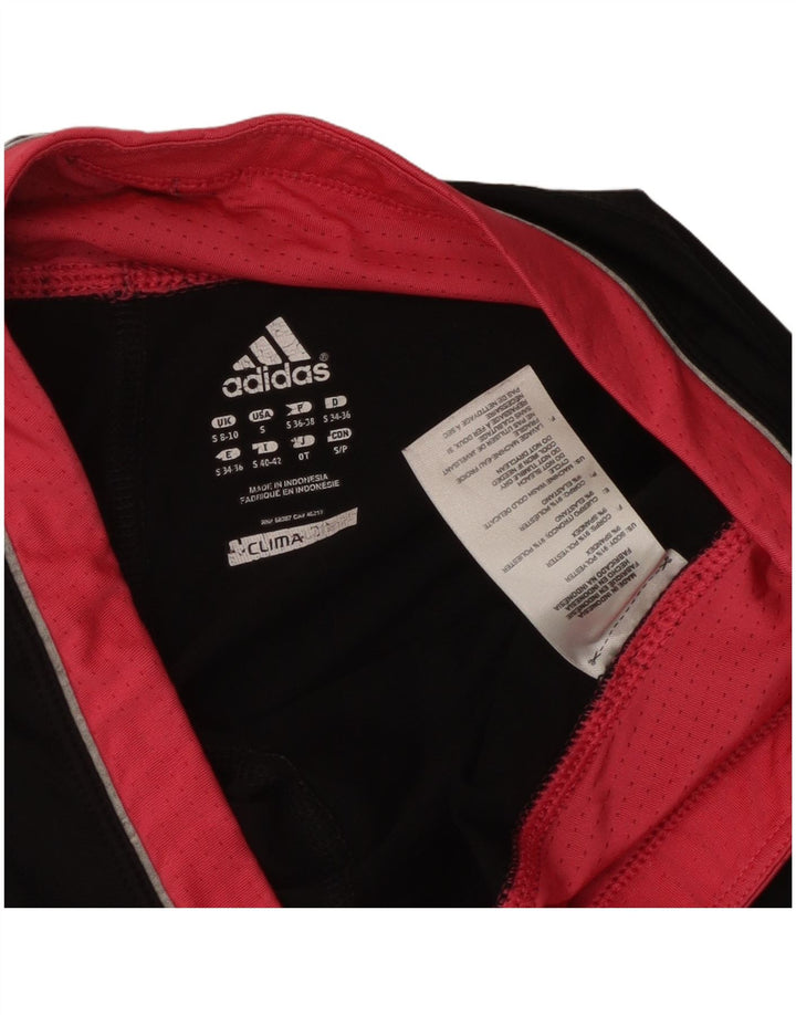 ADIDAS Womens Climalite Capri Leggings UK 8/10 Pequeno Poliéster Preto