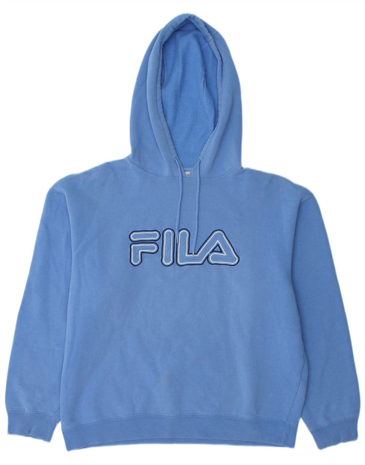 FILA Suéter com capuz oversized feminino UK 14 azul médio