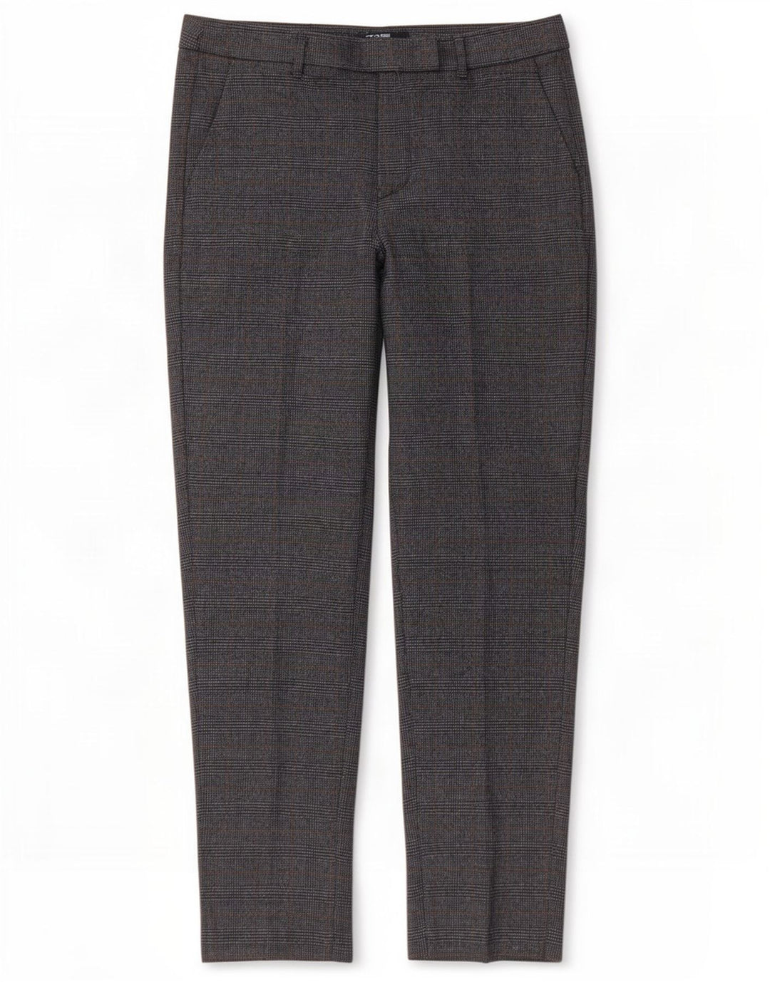 Calça Chino Feminina Marks & Spencer Reino Unido 14 Médio W32 L27 Xadrez Cinza