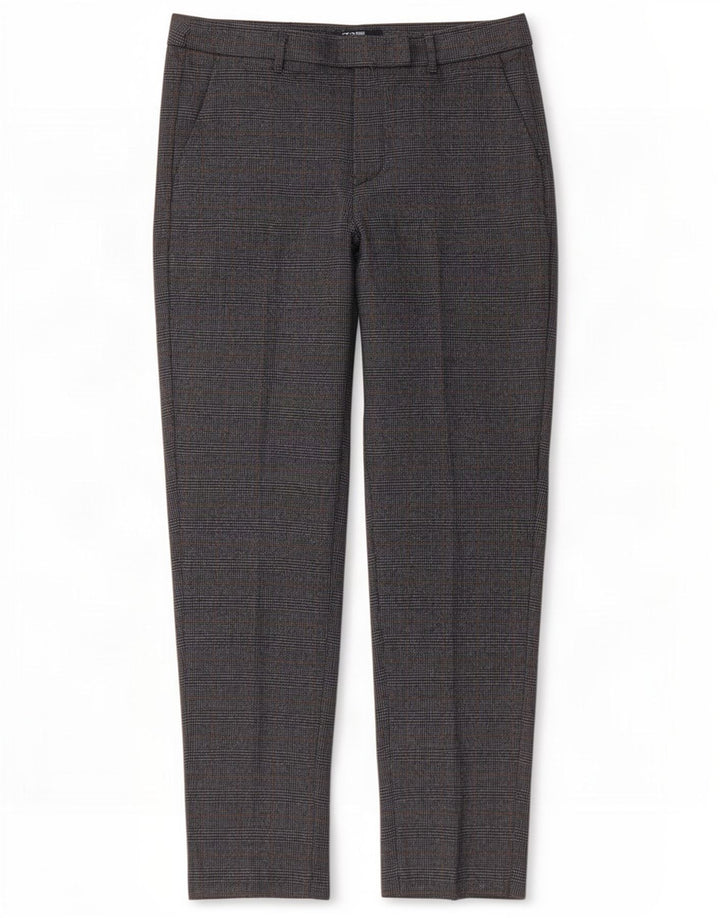 Calça Chino Feminina Marks & Spencer Reino Unido 14 Médio W32 L27 Xadrez Cinza